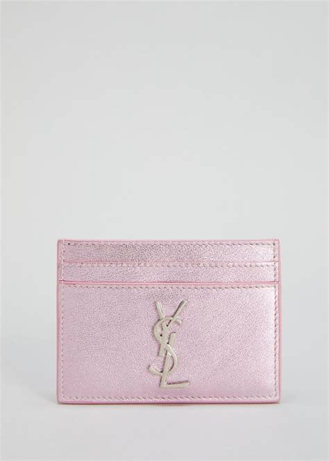 ysl metallic leather card case|ysl card case sale.